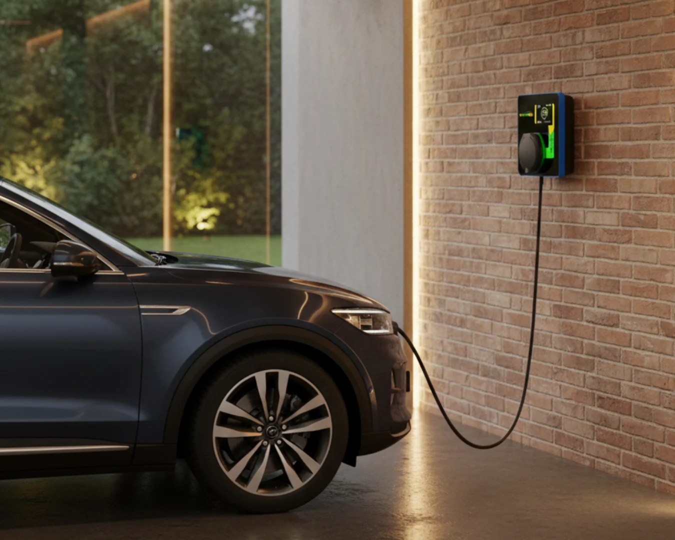 cargador emcarga mpro 7,4 kw en garaje privado